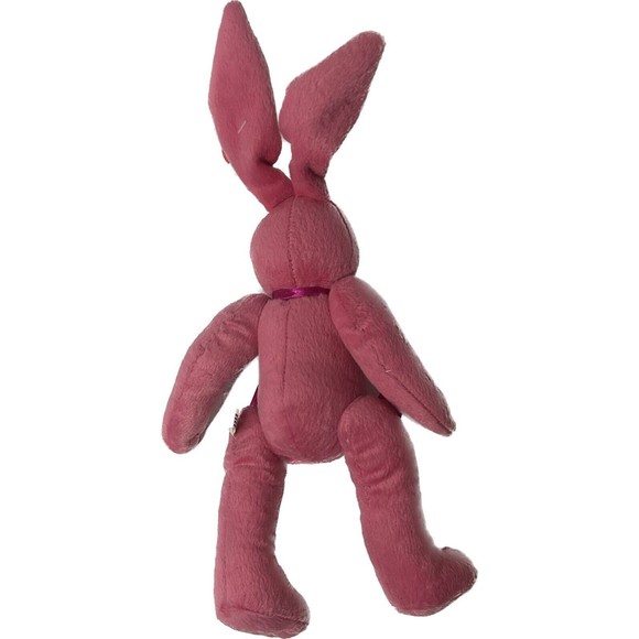 Delton Product Corp Bunny Rabbit Pink Plush Posable Stuffed Animal Easter 14” - Picture 4 of 8